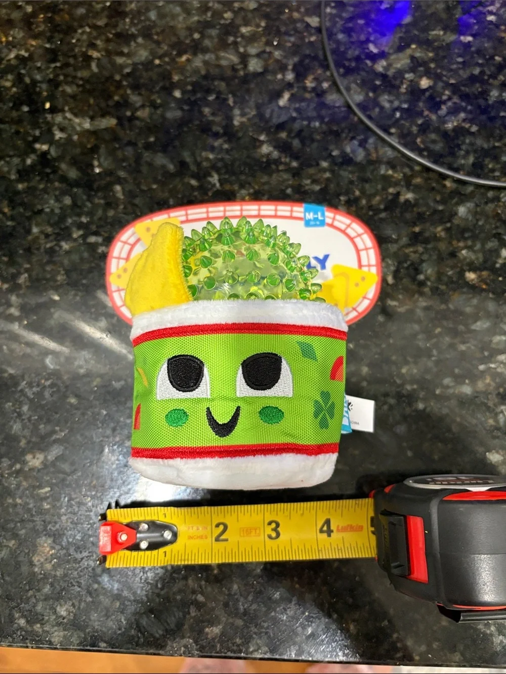Bark Lime Green Guac-a-Molly Textured Plush Dog Toy